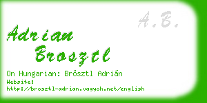 adrian brosztl business card